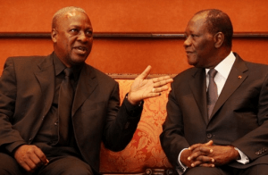 Presidents Mahama and Ouatarra
