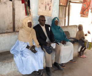 The author with 8th generation family members of Kunta Kinte.