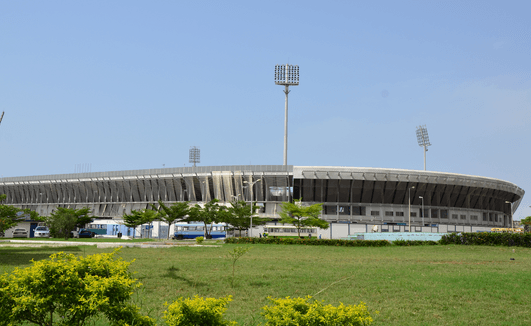 Steady progress on the pitch at Accra Sports stadium