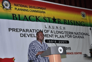 President John Mahama delivering his address.