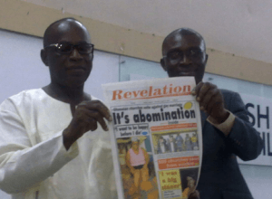 Messrs Kabral Blay-Amihere and Kofi Yeboah during the launch.