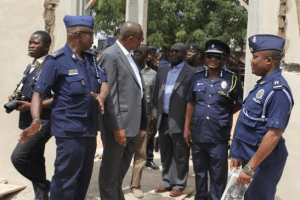 The IGP , John Kudalor (second right).