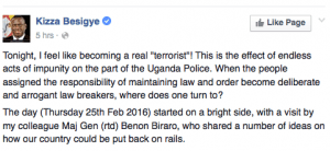 Besigye shot