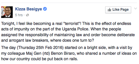 Besigye shot