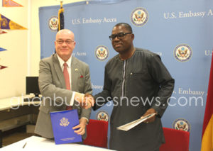 Ambassador Jackson (left) and Mr. Ayenu.