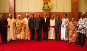 The National Peace Council Board with President Mahama