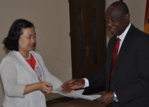 The Chinese Ambassador and Ghana's Minister of Defence
