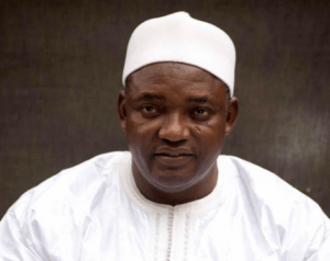 Adama Barrow’s photo and inauguration announcement on Gambia government website