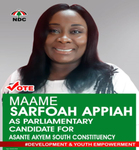 Maame Sarfoah elected Asante-Akim South NDC parliamentary candidate