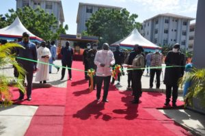 President inaugurates accommodation blocks for military