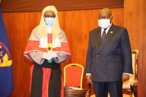 President inducts Justice Hoenyenuga to Supreme Court