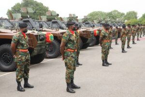 President presents 40 Armoured Personnel Carriers to GAF