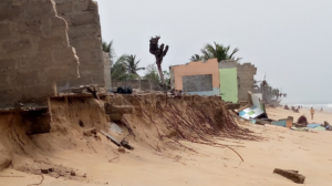 The sea is washing away coastal Volta