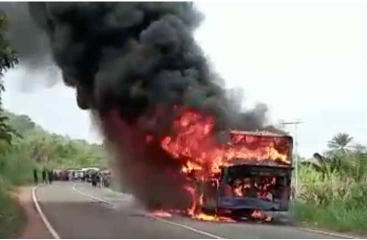 Passengers Bus Fire