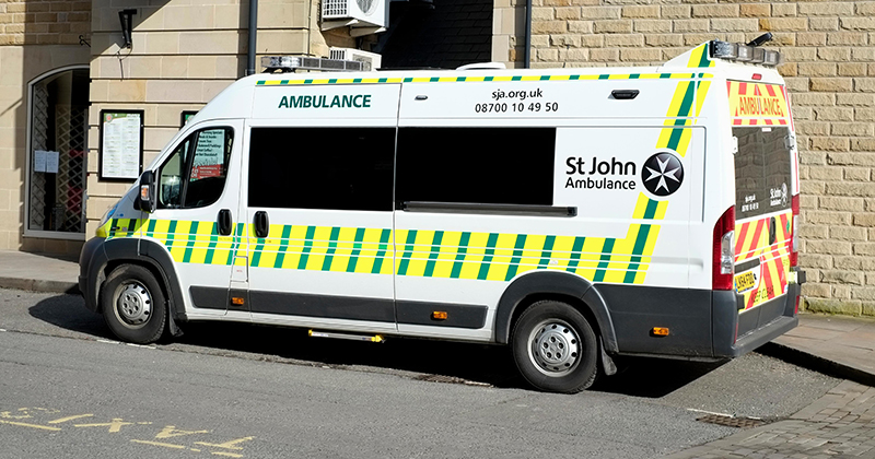 Bakewell,Derbyshire,England UK. A St John ambulance