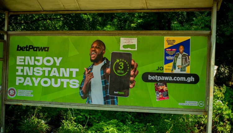 BetPawa billboard at a bus stop
