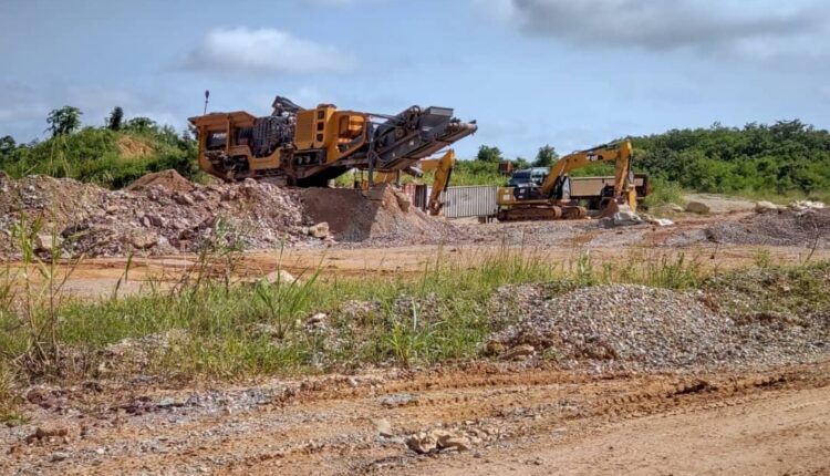 Limestone mining site