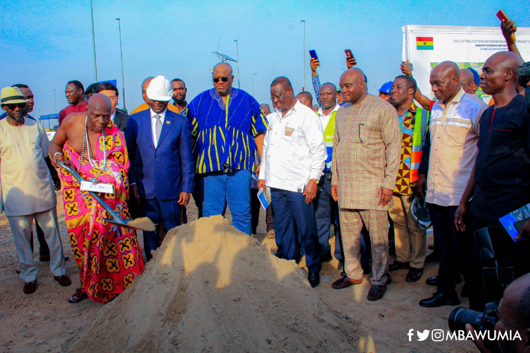 Vice President cuts sod for Tema Motorway Roundabout Phase Two construction works