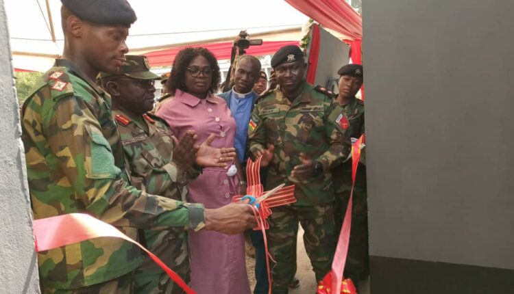 Maj. Gen. Oppong-Peprah and Mad Justina Owusu-Banahene, Bono Regional Minister inaugurating the project