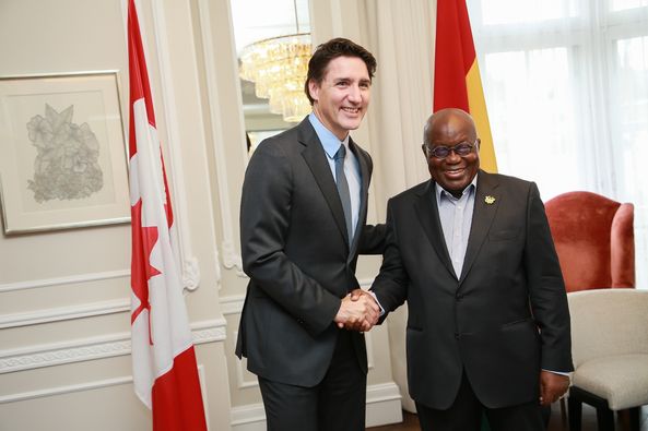 Ghana President and Canadian Prime Minister hold bilateral talks
