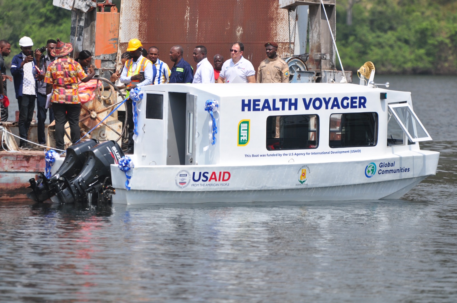 Global Communities, USAID present health boat to Ghana Health Service