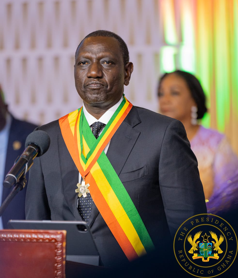 Ghana confers highest honour on Kenya’s President Ruto 