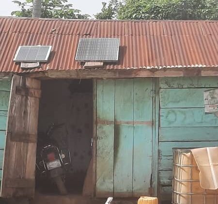 Oforikrom residents diverting solar panels to charge mobile phones at a fee